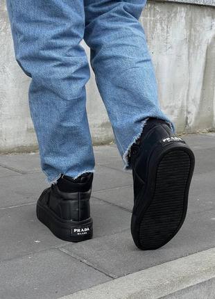 Prada re-nylon brushed sneakers кроссовки6 фото