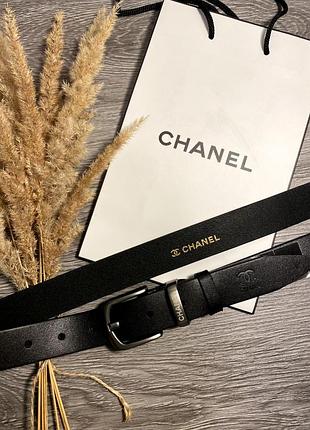 Ремень женский 3см кожа + коробка набор, ремень 3см кожаный туречки, ремень черный турция, турецкий ремень в стиле chanel шанель