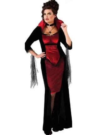 Платье королевы готическое готика княгини графини вамп вампирив костюм карнавальный летучей мыши женский