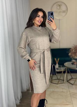 Бежева тепла сукня ангора