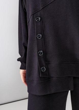 Стильный, удобный батальный костюм ангора,штаны свободного кроя (палаццо)+туника, беж, серый, черный, пудра.10 фото