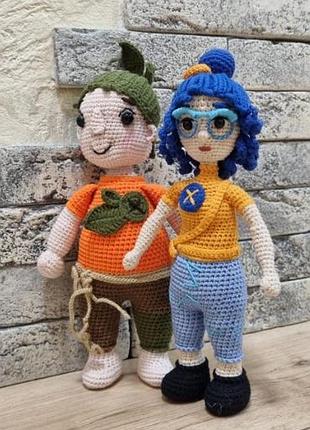 Фигурки коди и мэй из игры it takes two.,для этого нужны двое. амигуруми. мягкая игрушка