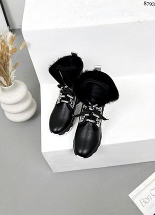 Зимові шкіряні черевики6 фото