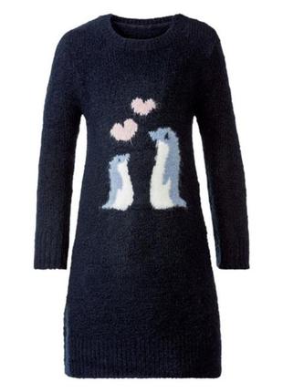 Теплое, стильное, вязанное платье - туника, р. 86-92 и 98-104 см.1 фото