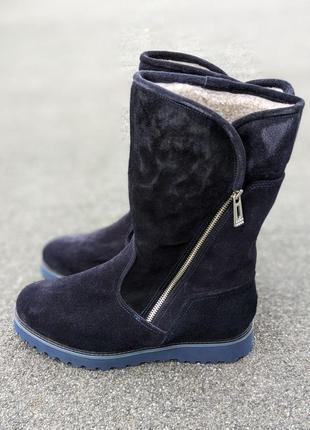 Зимние сапоги 41.42.43.44.45 р кожа замша большой размер2 фото