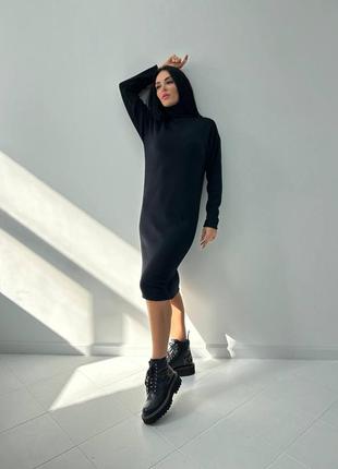 Тепла ангорова сукня міді "amina"8 фото