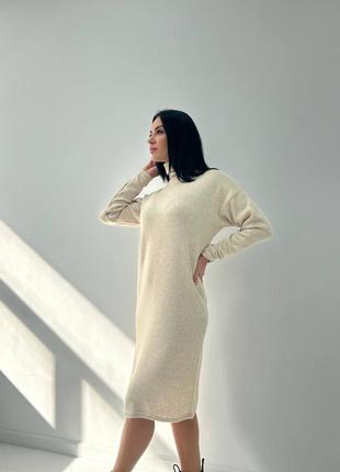 Тепла ангорова сукня міді "amina"5 фото