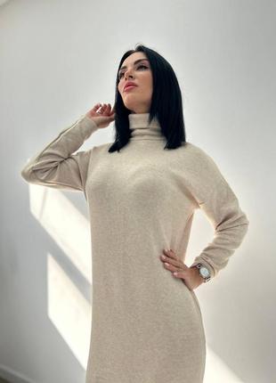 Тепла ангорова сукня міді "amina"6 фото