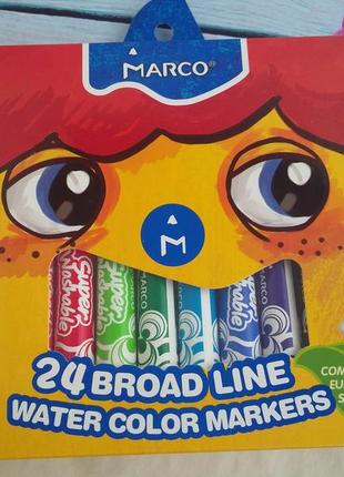 Фломастеры marco jumbo на водной основе 24 цвета