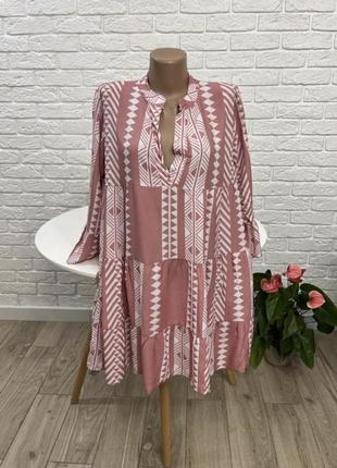 Итальянская блузка блуза туника из натуральной ткани "коттон" р 48-50