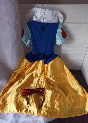 Карнавальное маскарадное платье наряд белоснежка 6-7 лет принцесса дисней2 фото