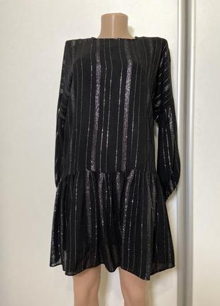 Нежное объемное платье с люрексом no4598 фото