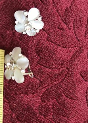 Сережки  квіти  біжутерія