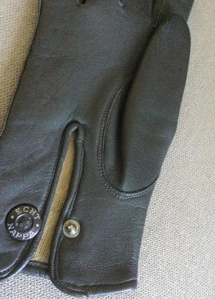 Темно серые брендовые качественные кожаные носки на кашемире echt nappa2 фото