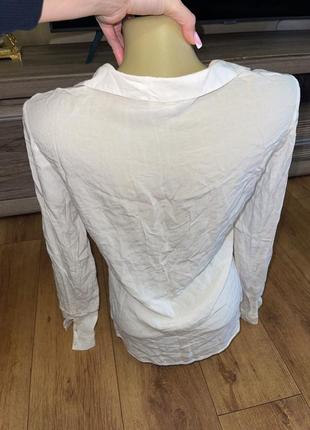 Белая оригинальная рубашка блуза koton3 фото