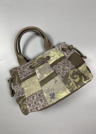 Женская маленькая сумка текстиль кожа radley2 фото