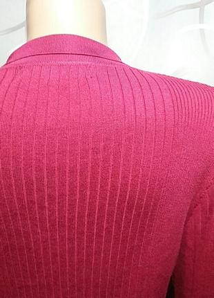 Джемпер поло жіночий малинового кольору великого розміру7 фото