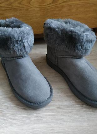 Зимние женские угги из натуральной кожи, размер 37, новые