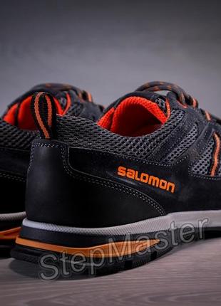 Кросівки чоловічі salomon track ultra шкіра нубук сітка5 фото