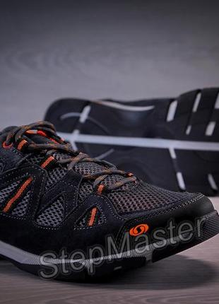 Кросівки чоловічі salomon track ultra шкіра нубук сітка10 фото