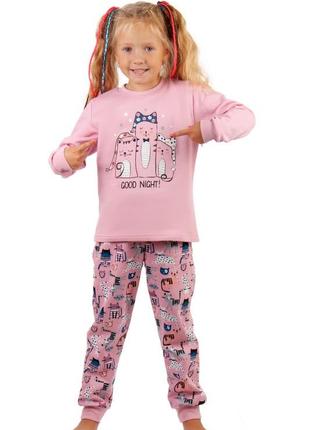 Пижама для девочки теплая пижамка хлопковая пижама с начесом3 фото