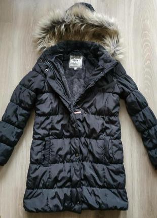 Зимние куртка пальто m&s superior 11-12 лет, состояние идеальное