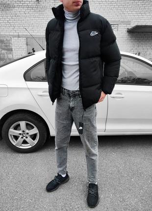 ❄️зимовий пуховик nike чорний❄️