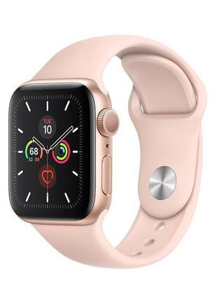 Смарт-годинник apple watch series 5 gps 40mm gold aluminum w. pink sand b.- gold aluminum
