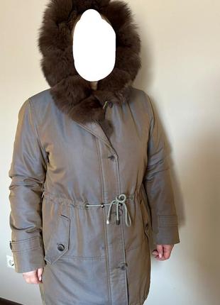 Парка куртка зимняя с натуральным мехом3 фото