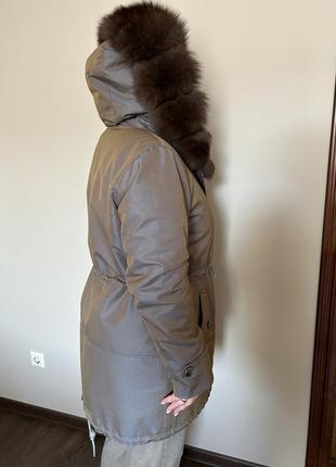 Парка куртка зимняя с натуральным мехом5 фото