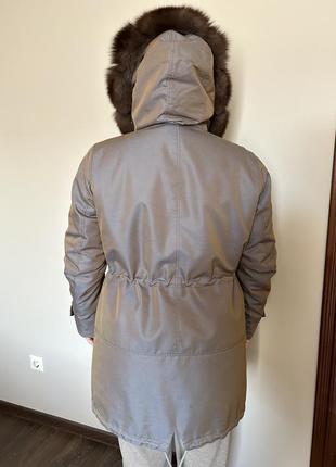Парка куртка зимняя с натуральным мехом6 фото