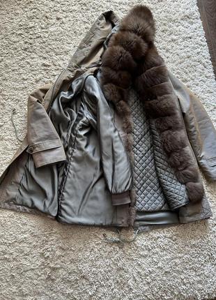Парка куртка зимняя с натуральным мехом2 фото