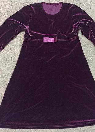 Платье велюр для девочки