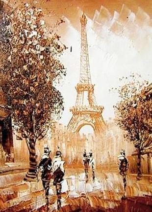 Алмазная мозаика вышивка эйфелева башня и парк париж город осень в париже на подрамнике полная 5d 30х30