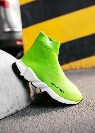 Ботики balenciaga  speed trainer «yellow bb» черевики носки