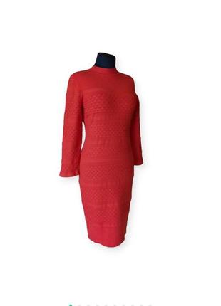 Karen millen красное трикотажное платье футляр