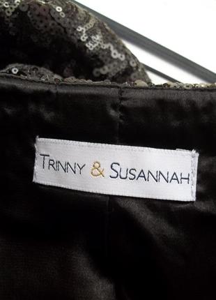 ( 48 / 50 р) trinny & susannah нарядный женский пиджак жакет тренч в пайетках оригинал! новый3 фото