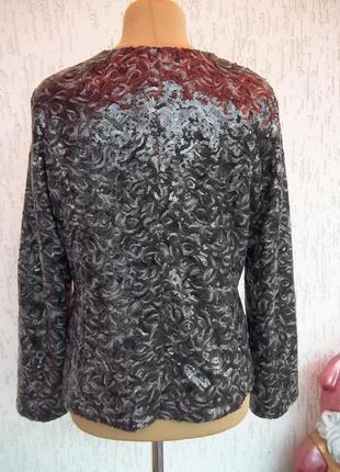 ( 48 / 50 р) trinny & susannah нарядный женский пиджак жакет тренч в пайетках оригинал! новый6 фото