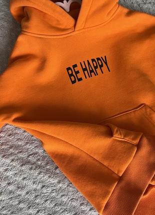 Пайта худи батник кофта спортивная унисекс флис оранжевая капюшон bona 6-9 лет10 фото
