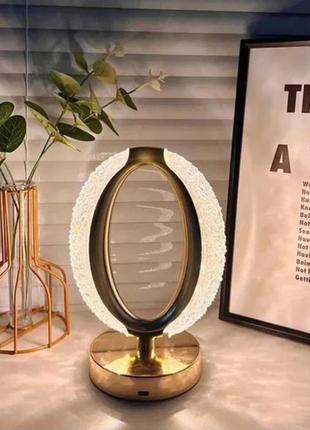 Настольная лампа ночник с кристаллами creatice table lamp 16 аккумуляторный от usb r_420