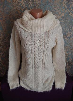 Красивый теплый свитер р.42/44/46 джемпер пуловер кофта4 фото