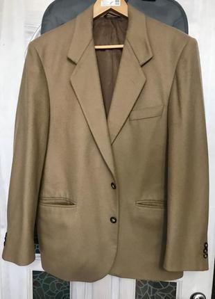 Класичний піджак кемел  вовна кашемір італія old money vintage