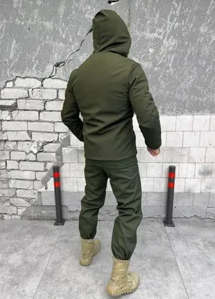 Тактичний зимовий костюм на овчині splinter олива , армійський зимовий костюм на овчині softshell8 фото