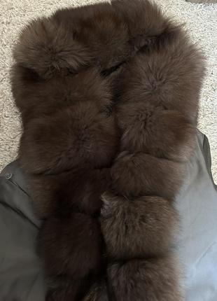 Парка куртка зимняя с натуральным мехом10 фото