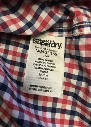 Сорочка картата бавовна 100% чоловіча superdry5 фото