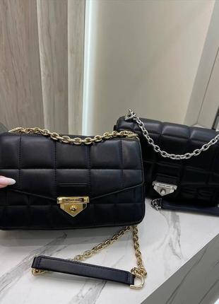 Сумка брендовая michael kors soho large quilted leather shoulder bag кожа оригинал на подарок1 фото