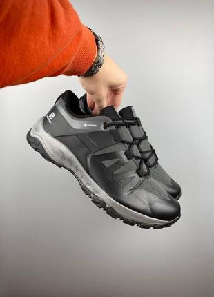 Чоловічі кросівки salomon x ultra gore-tex black grey5 фото