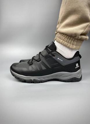 Чоловічі кросівки salomon x ultra gore-tex black grey9 фото