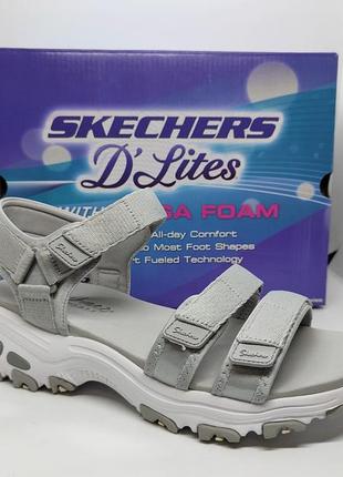 Стильні сандалії босоніжки skechers d'lites оригінал1 фото