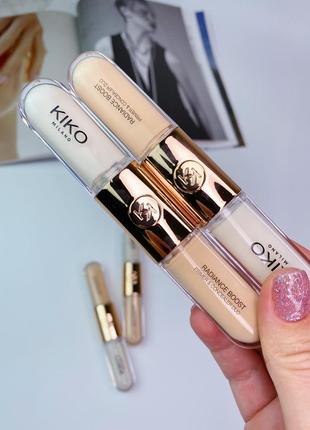 Подвійний консилер-праймер radiance boost primer & concealer. консилер кіко мілано. коректор під очі. для зони навколо очей